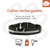 Reflective LED Dog Collar for Night Safety - Durable, Geometric Patterned, Battery-Powered, Ideal for Small/Medium Breeds 
