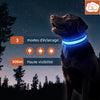Reflective LED Dog Collar for Night Safety - Durable, Geometric Patterned, Battery-Powered, Ideal for Small/Medium Breeds 