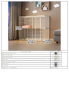 Enclos et Cage Double Couche pour Chien et Chat – Barrière Anti-Fugue Intérieure