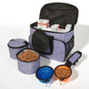 Kit de Voyage Complet pour Chien – Sac de Transport avec Gamelles et Contenants Alimentaires