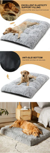 Tapis Moelleux pour Chien et Chat - Coussin Carré en Peluche Ultra Doux