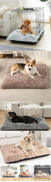 Tapis Moelleux pour Chien et Chat - Coussin Carré en Peluche Ultra Doux