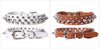 Collar de cuero ajustable para perro estilo punk rock con remaches