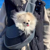 Bolso de hombro ventilado para perros y gatos: transporte cómodo con manos libres