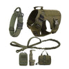 Kit Tactique Militaire pour Chien – Harnais, Collier, Laisse et Pochettes MOLLE