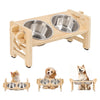 Gamelle Surélevée Réglable pour Chiot et Petit Chien – 2 Bols Inox