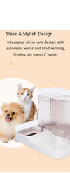 Station 2-en-1 Distributeur de Croquettes et Fontaine à Eau pour petit chien – Grande Capacité