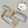 Brosse en Bois Naturel pour Chien et Chat - Poils Courts et Longs