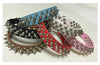 Collar de cuero ajustable para perro estilo punk rock con remaches