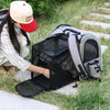 Mochila expandible para gatos y perros pequeños: transpirable y plegable