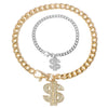 Collier Bijou pour Chien – Chaîne Plaquée Or ou Argent avec Pendentif