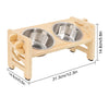 Gamelle Surélevée Réglable pour Chiot et Petit Chien – 2 Bols Inox