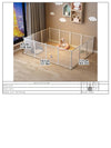 Enclos et Cage Double Couche pour Chien et Chat – Barrière Anti-Fugue Intérieure