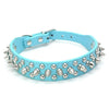 Collar de cuero ajustable para perro estilo punk rock con remaches