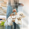 Sac de Transport Portable pour Chien et Chat - Bandoulière Ajustable avec Harnais Intégré