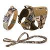 Kit Tactique Militaire pour Chien – Harnais, Collier, Laisse et Pochettes MOLLE