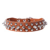 Collar de cuero ajustable para perro estilo punk rock con remaches