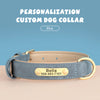 Collier en Cuir Personnalisé pour Chien - Gravure Gratuite Plaque Identité