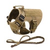 Kit Tactique Militaire pour Chien – Harnais, Collier, Laisse et Pochettes MOLLE