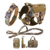 Kit Tactique Militaire pour Chien – Harnais, Collier, Laisse et Pochettes MOLLE