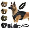 Kit Tactique Militaire pour Chien – Harnais, Collier, Laisse et Pochettes MOLLE