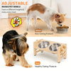 Gamelle Surélevée Réglable pour Chiot et Petit Chien – 2 Bols Inox