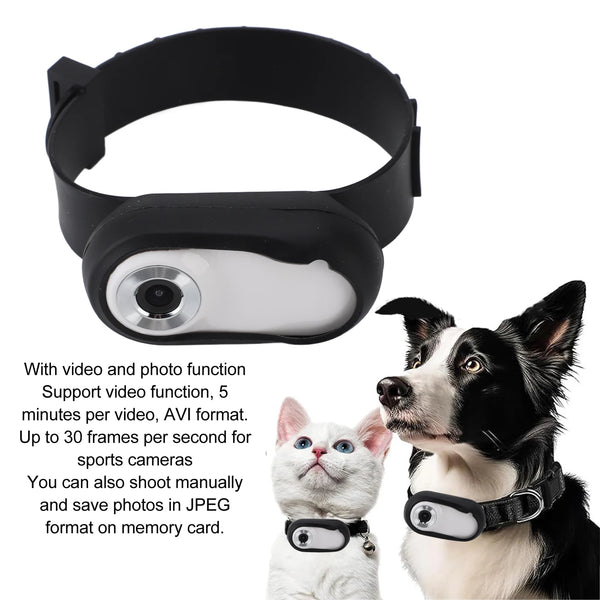 Caméra d'Action pour Chien – Collier Caméra HD 1080P Grand Angle 170°