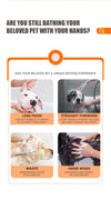 Brosse de Bain en Silicone pour Chien et Chat - Distributeur de Shampoing Intégré