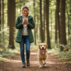 Mini Traceur GPS - Sérénité balade forêt Golden Retriever